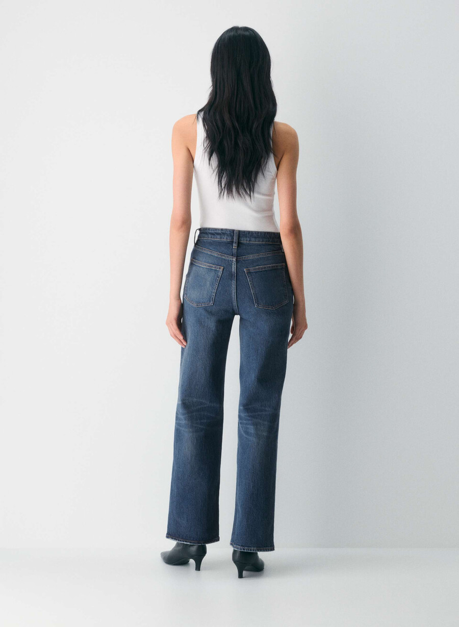denim forum remy hi-rise wide jean vintage blu scuro