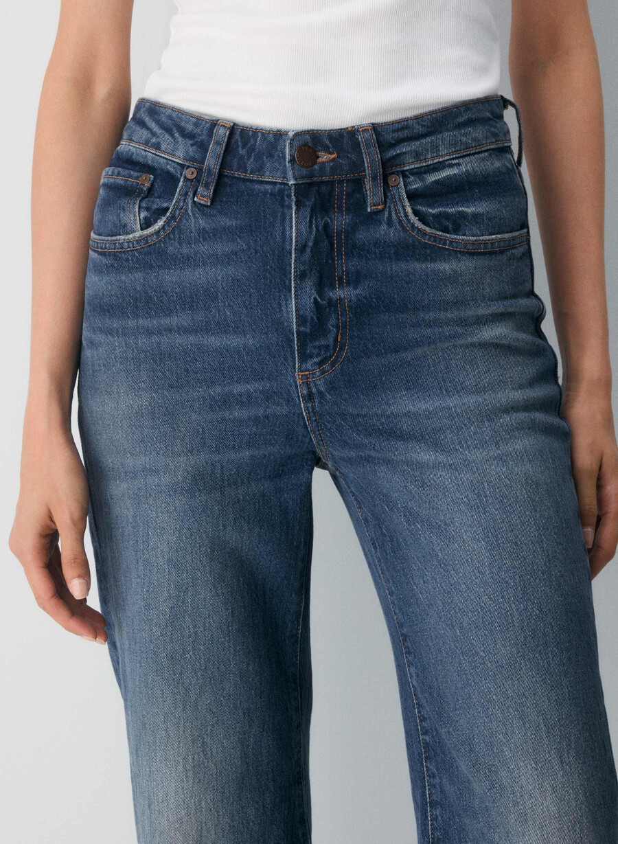 denim forum remy hi-rise wide jean vintage blu scuro