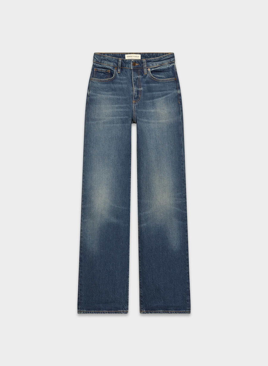 denim forum remy hi-rise wide jean vintage blu scuro
