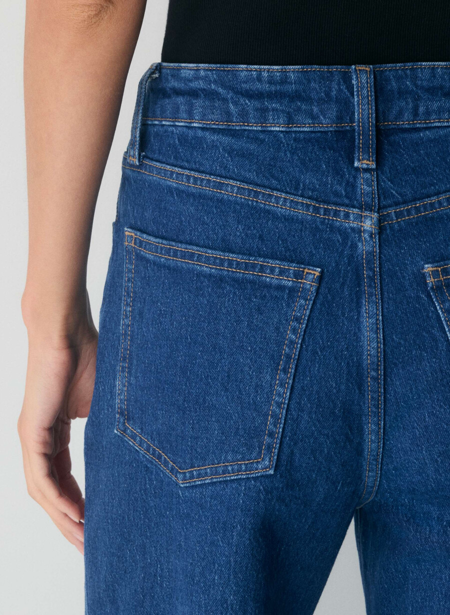 denim forum remy hi-rise wide jean blu medio vero