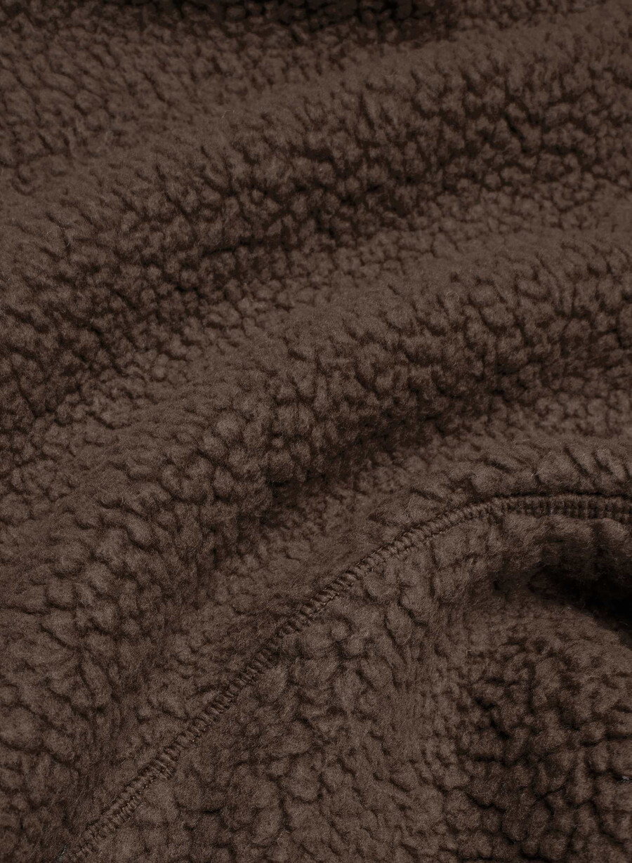 felpa con cappuccio e zip a 12 pollici polartec thermal pro marrone mocha ricco