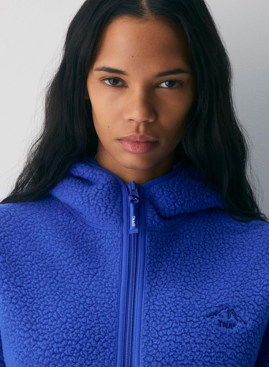 felpa con cappuccio e zip a 12 pollici polartec thermal pro jazz blue