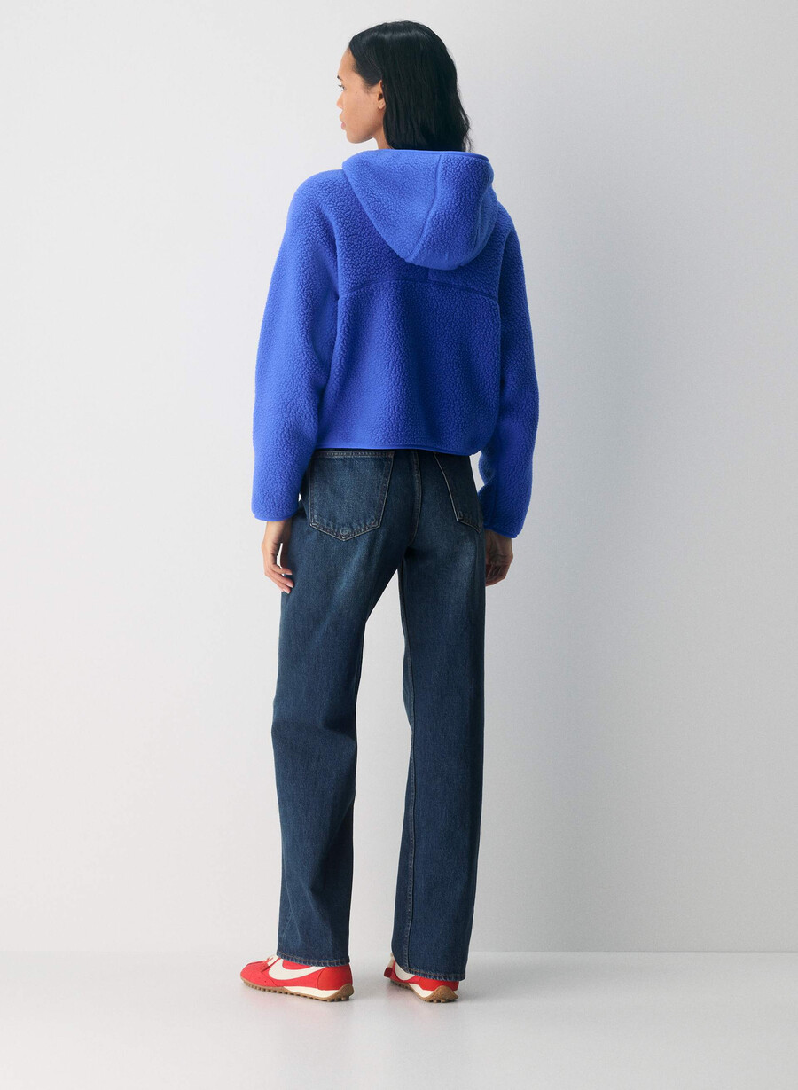 felpa con cappuccio e zip a 12 pollici polartec thermal pro jazz blue