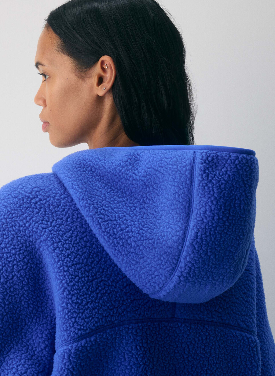 felpa con cappuccio e zip a 12 pollici polartec thermal pro jazz blue