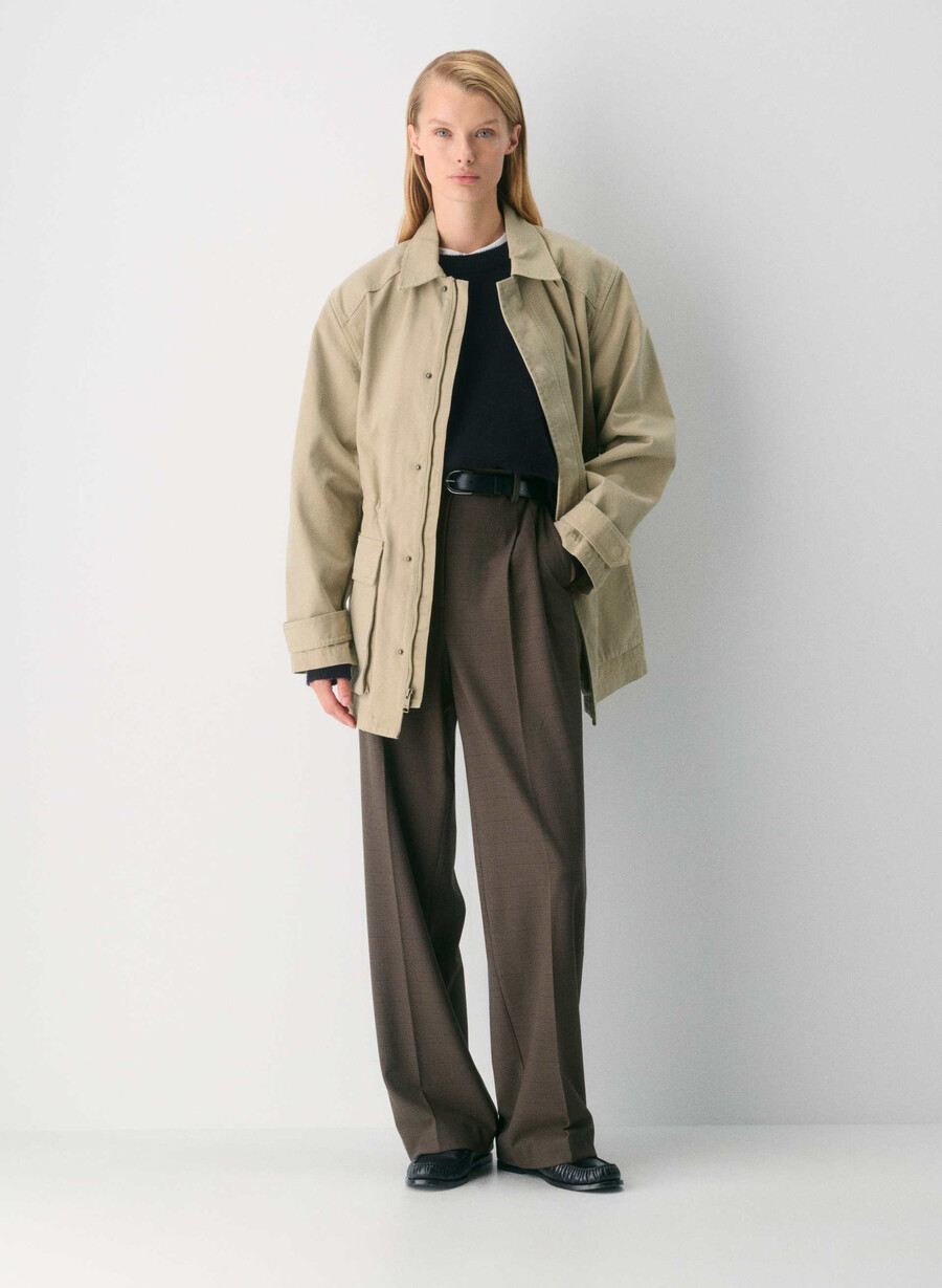 the effortless pant - twill blk strp dk nt nvyg
