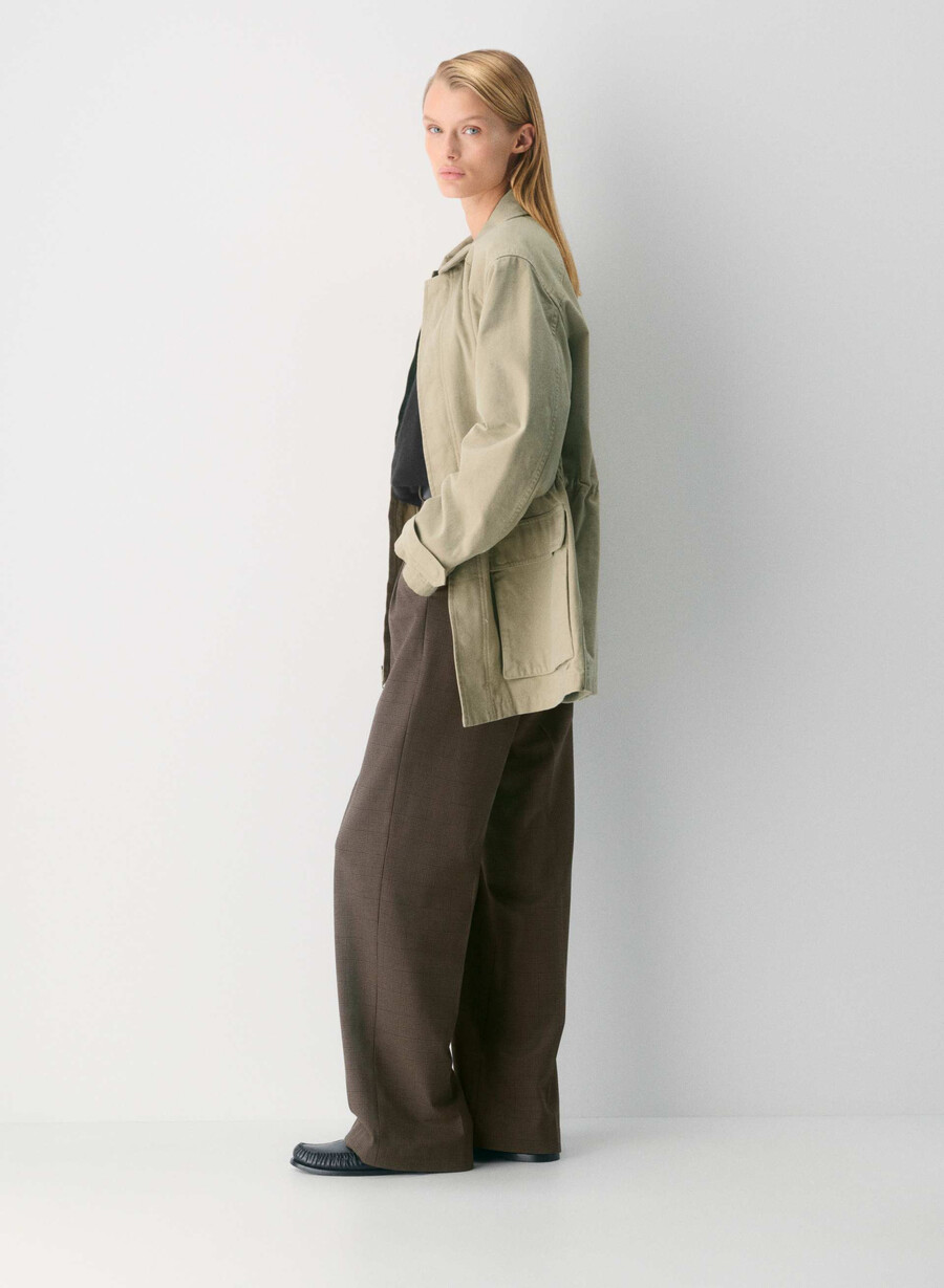 the effortless pant - twill blk strp dk nt nvyg
