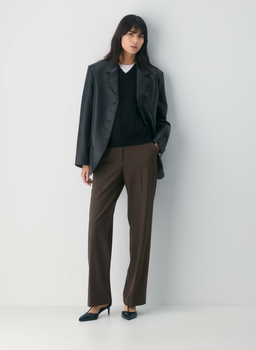 the limitless pant - twill sanford chk rm brblk