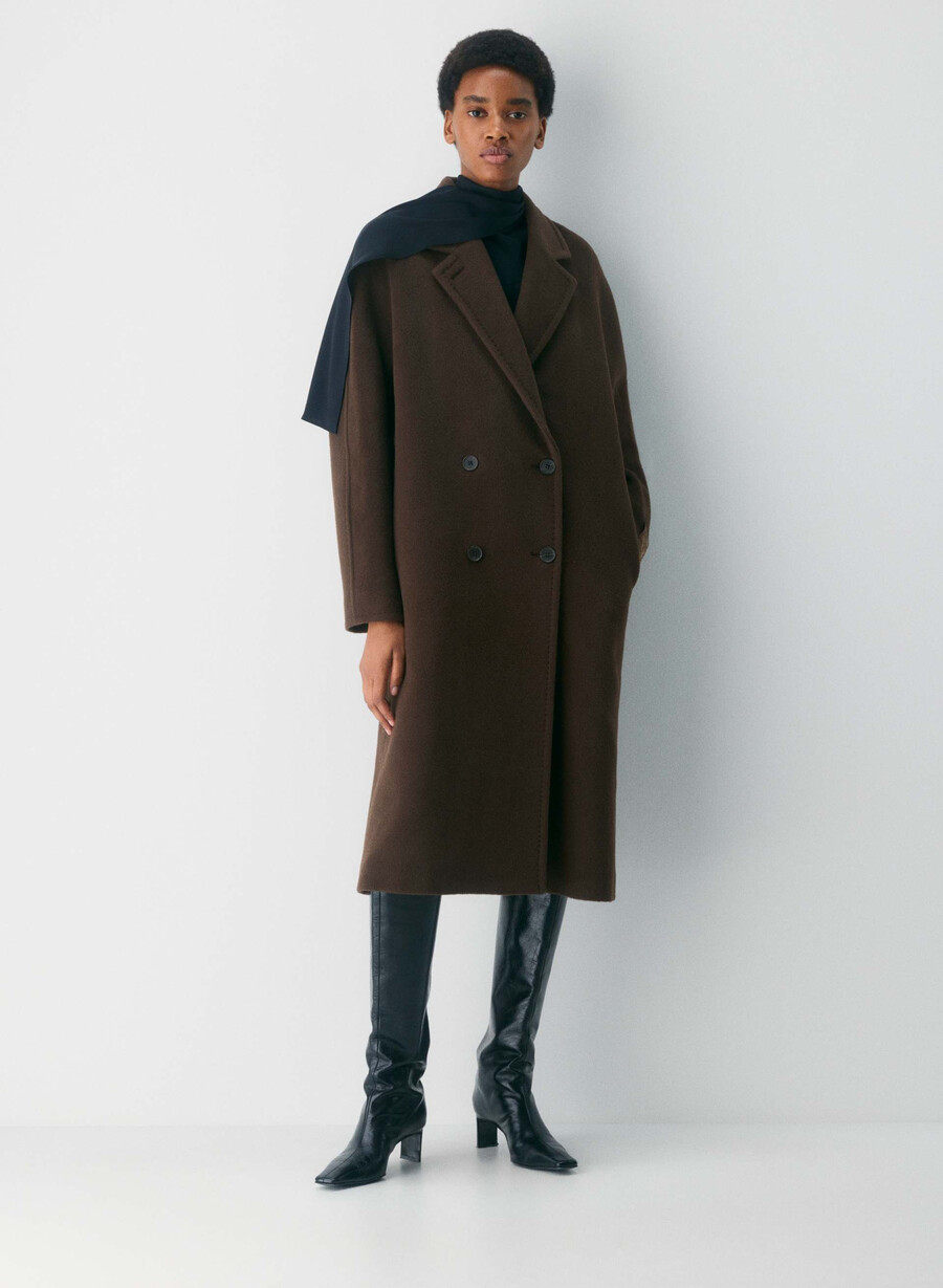 cappotto the slouch - lana recamel cedro bruciato