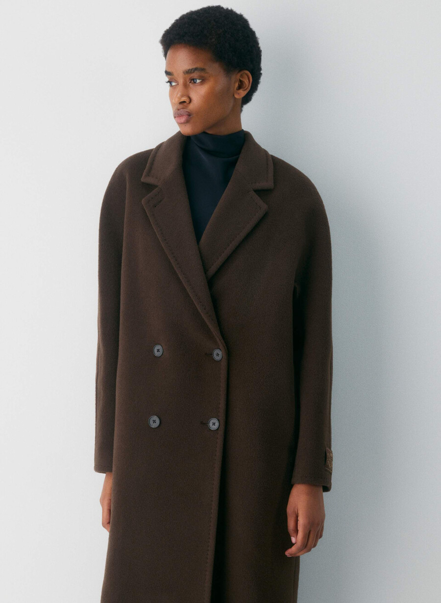 cappotto the slouch - lana recamel cedro bruciato