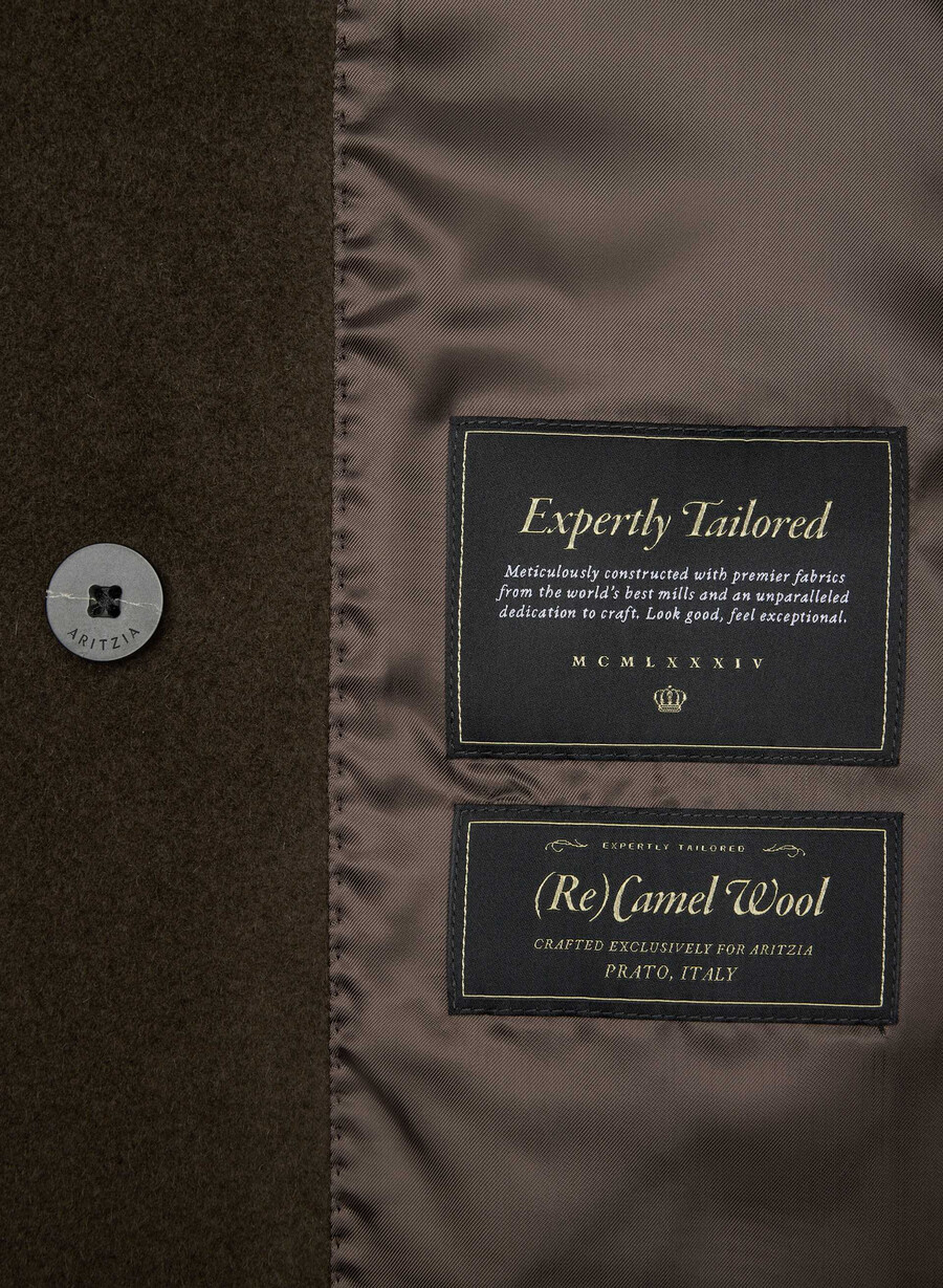 cappotto the slouch - lana recamel cedro bruciato