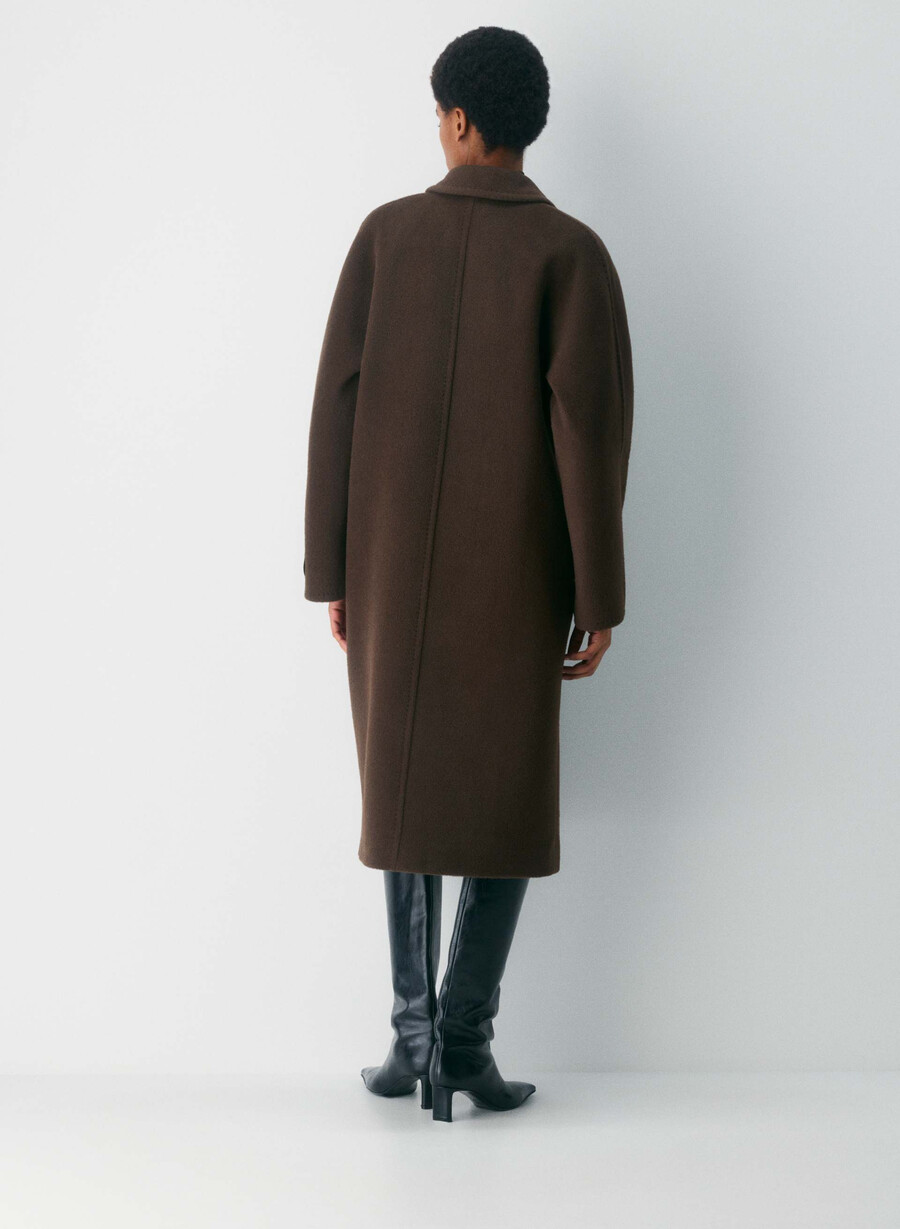 cappotto the slouch - lana recamel cedro bruciato