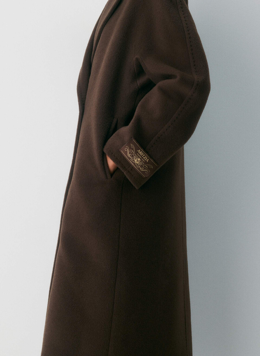 cappotto the slouch - lana recamel cedro bruciato