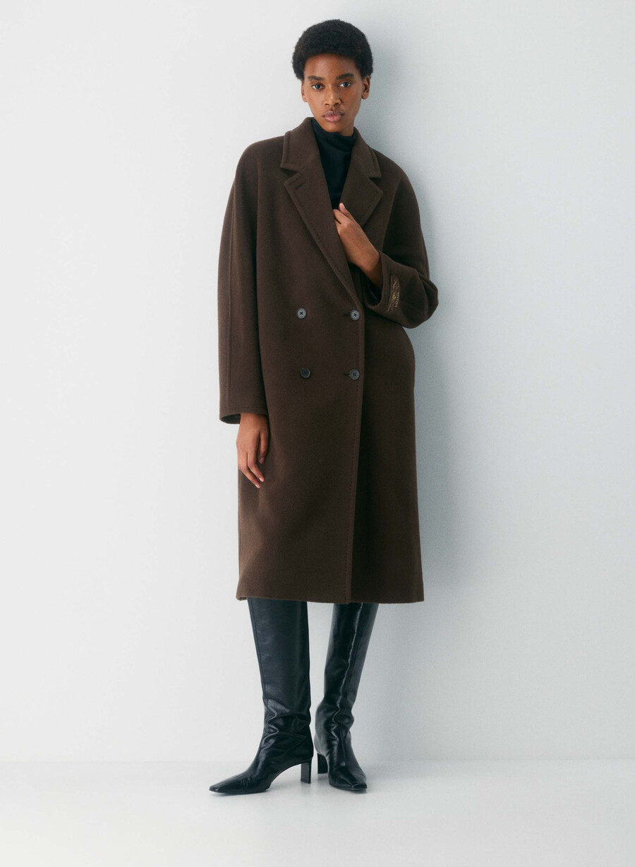 cappotto the slouch - lana recamel cedro bruciato