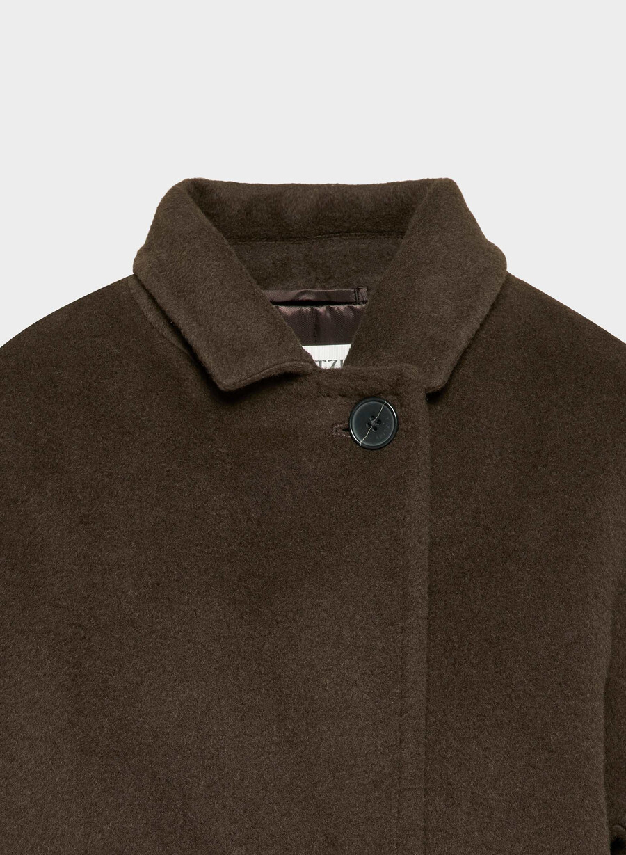 cappotto the slouch - lana recamel cedro bruciato