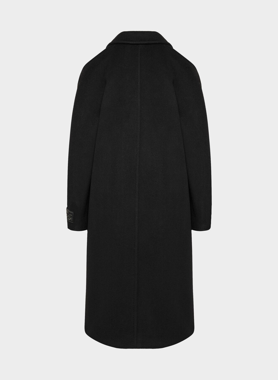 cappotto the slouch - morbido cashmere in lana nero