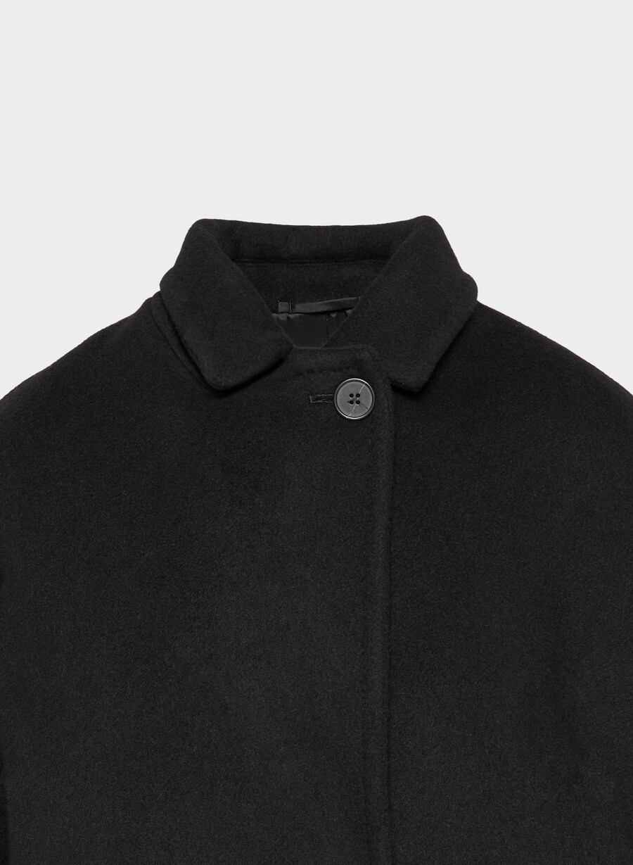 cappotto the slouch - morbido cashmere in lana nero