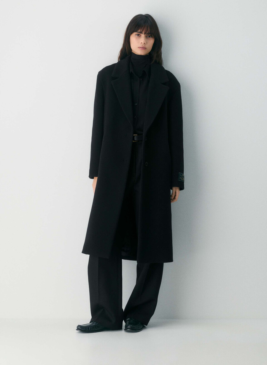 the only coat - morbido cashmere lana nero