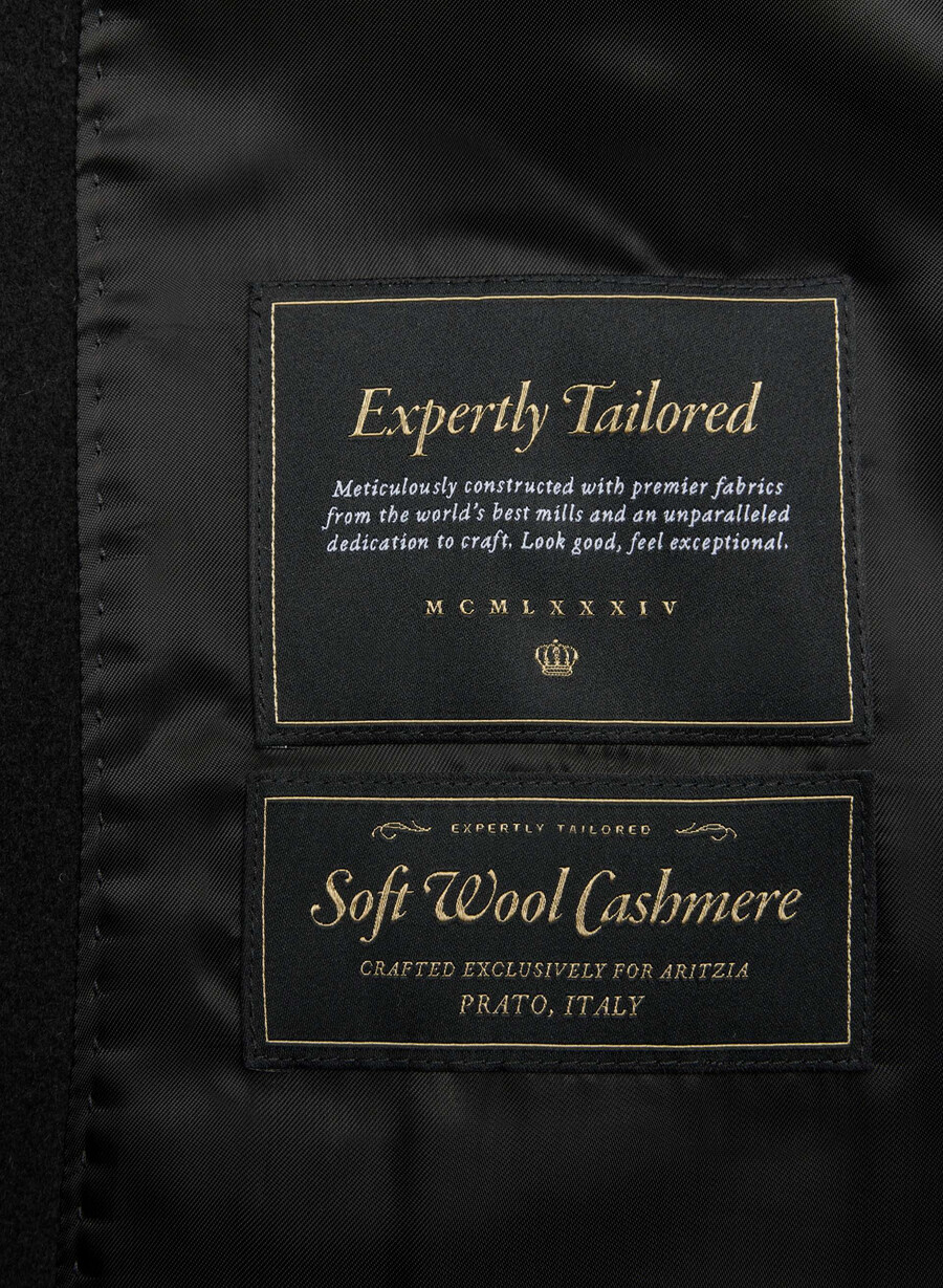 the only coat - morbido cashmere lana nero