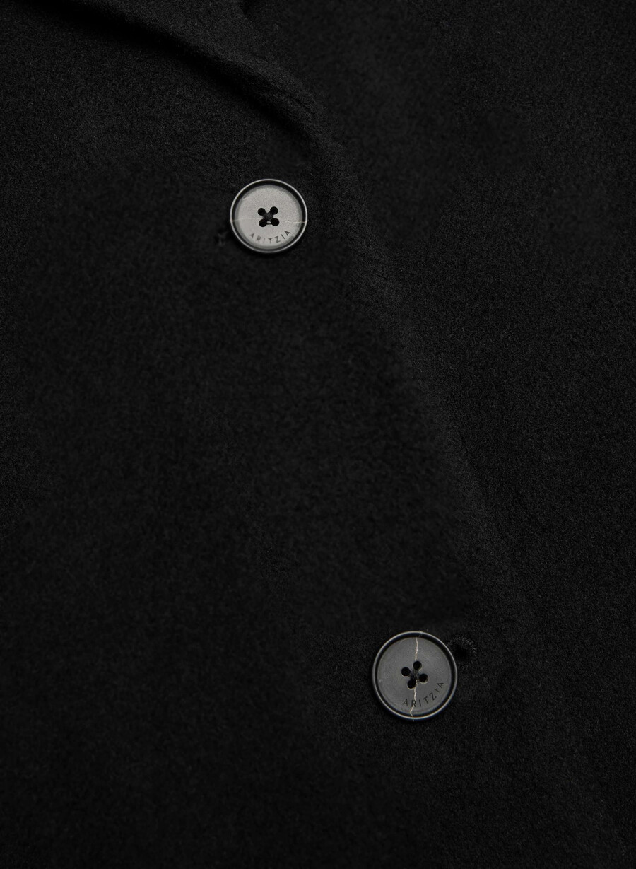 the only coat - morbido cashmere lana nero
