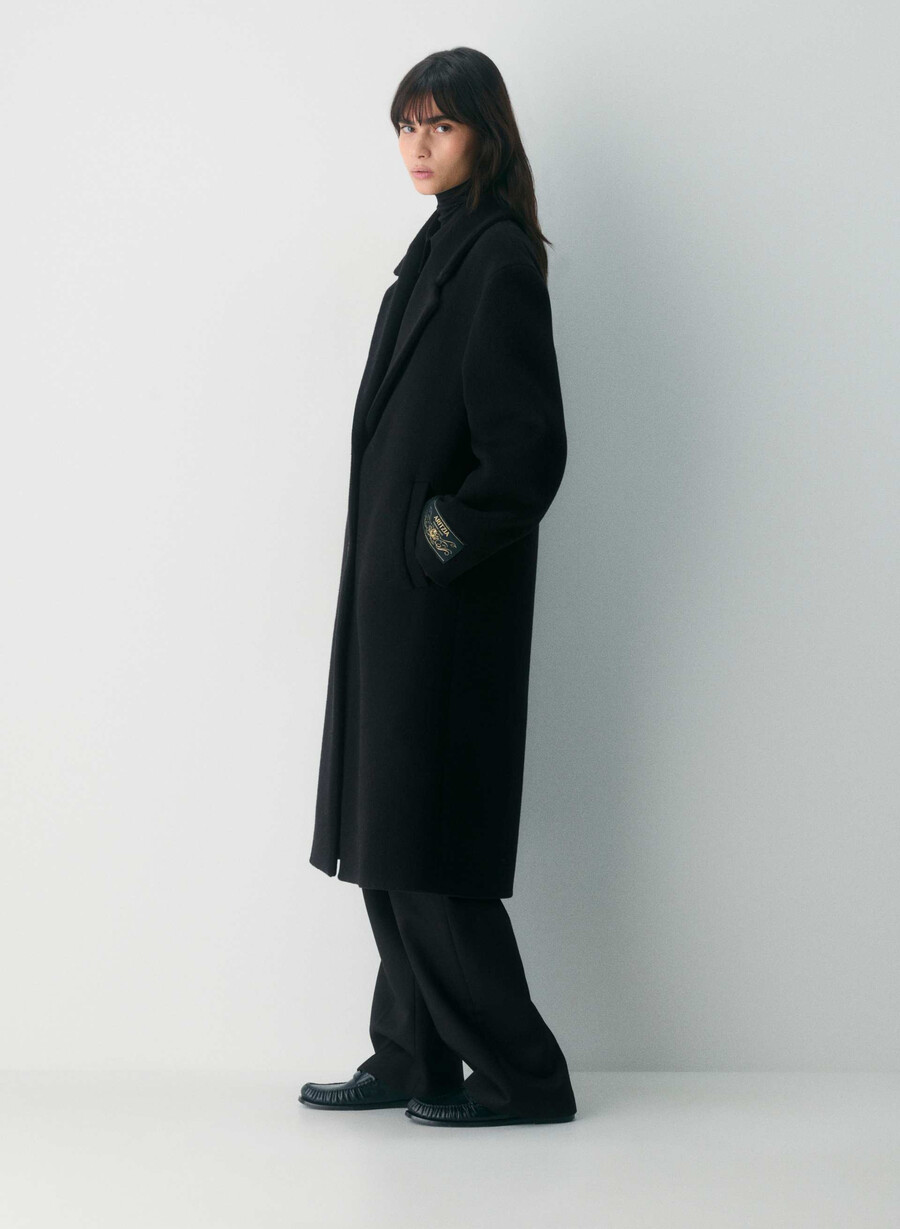 the only coat - morbido cashmere lana nero