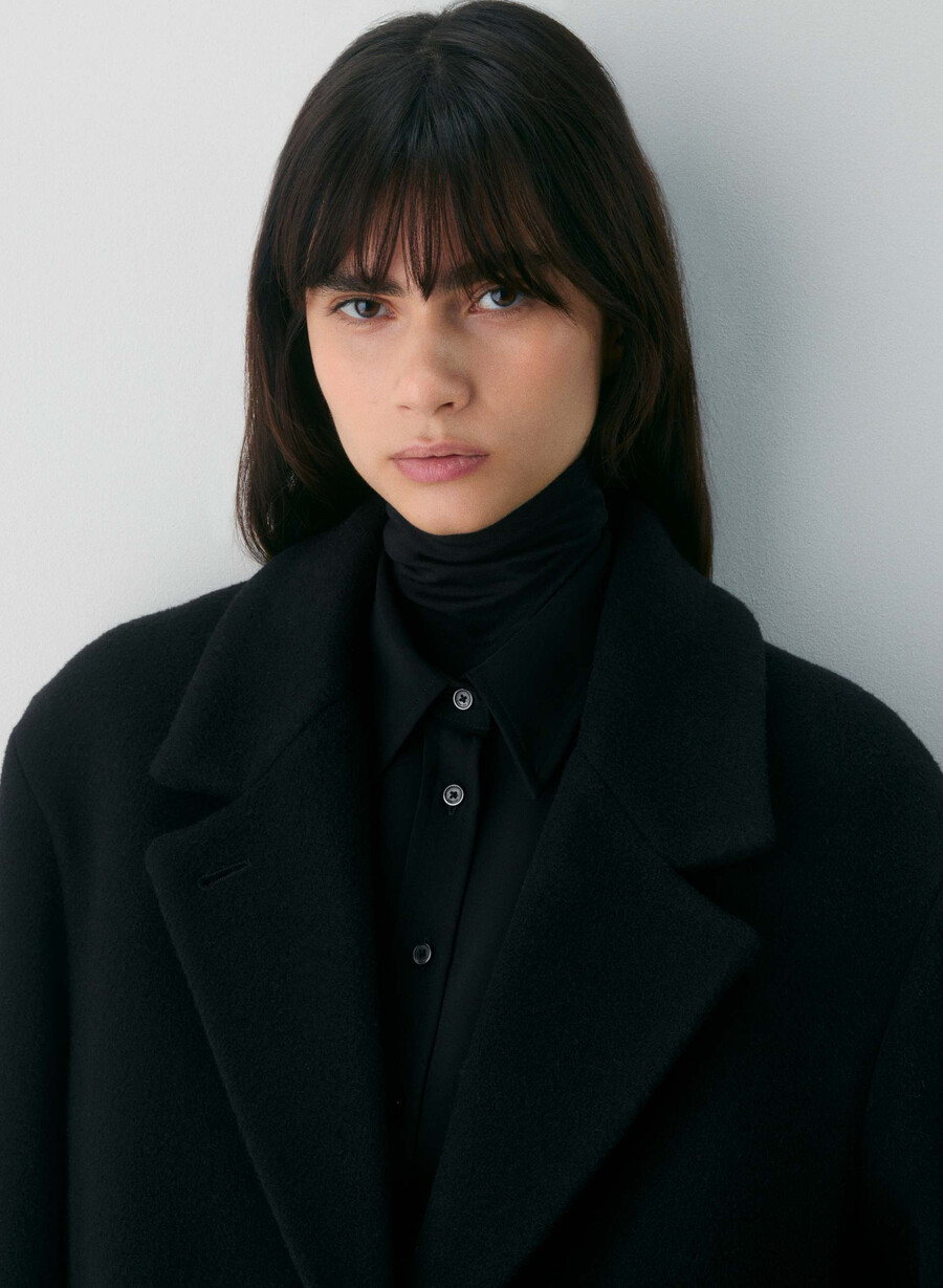 the only coat - morbido cashmere lana nero