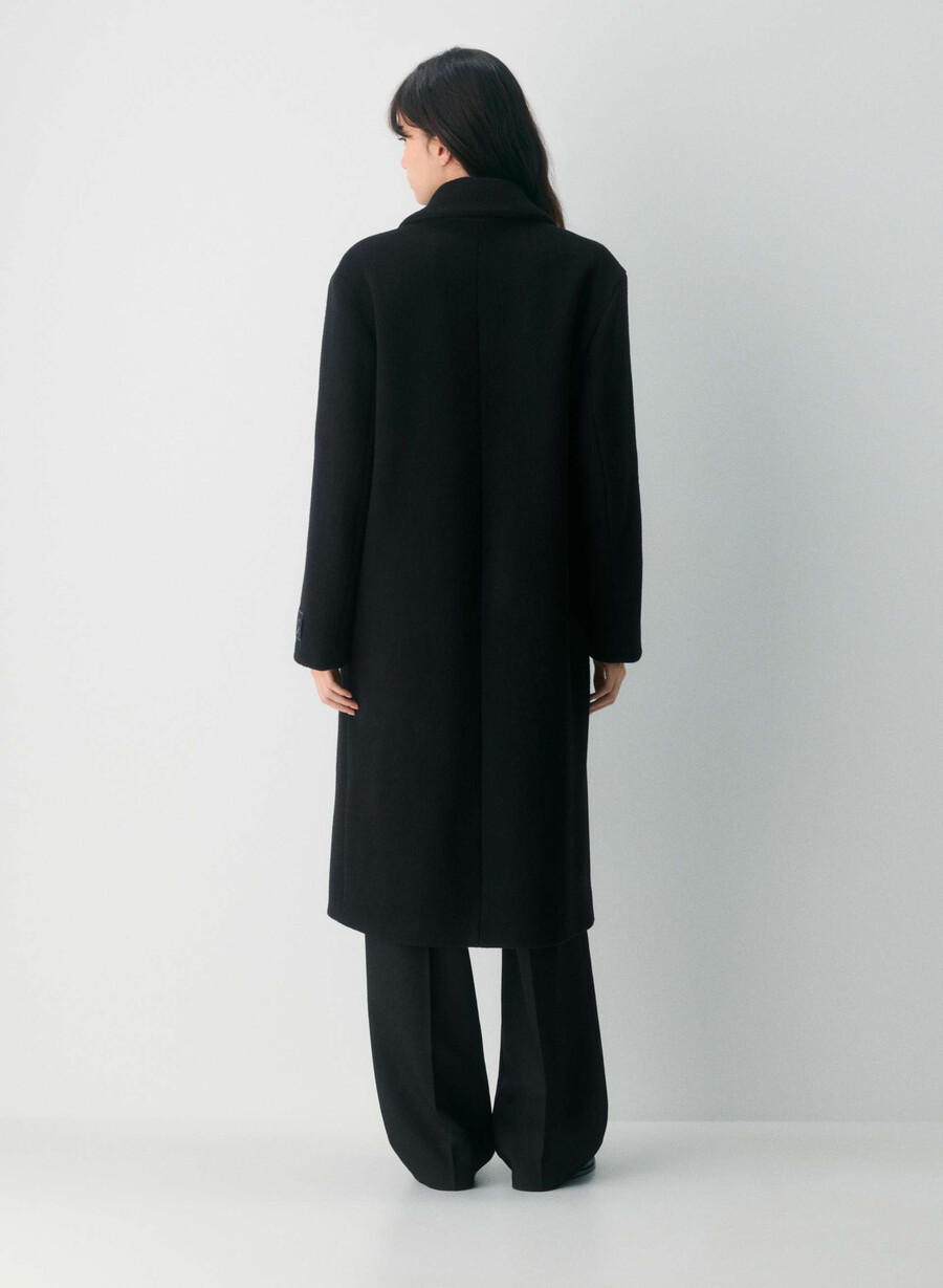 the only coat - morbido cashmere lana nero