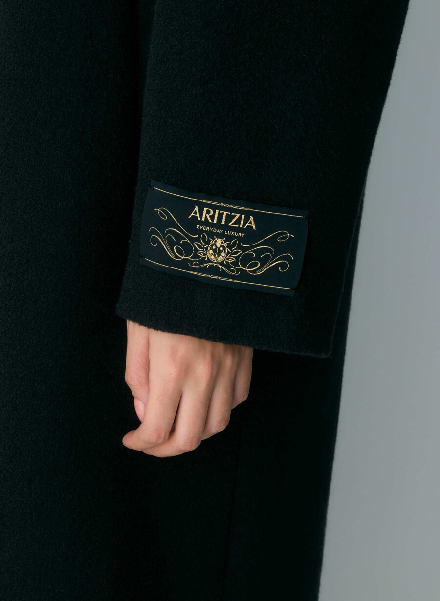 the only coat - morbido cashmere lana nero