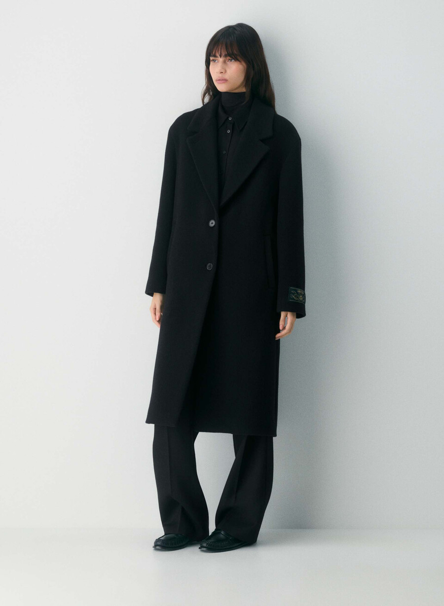the only coat - morbido cashmere lana nero