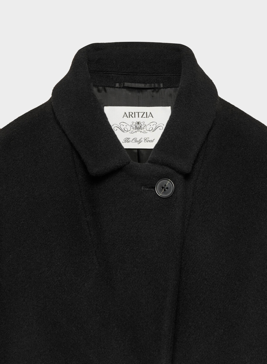 the only coat - morbido cashmere lana nero