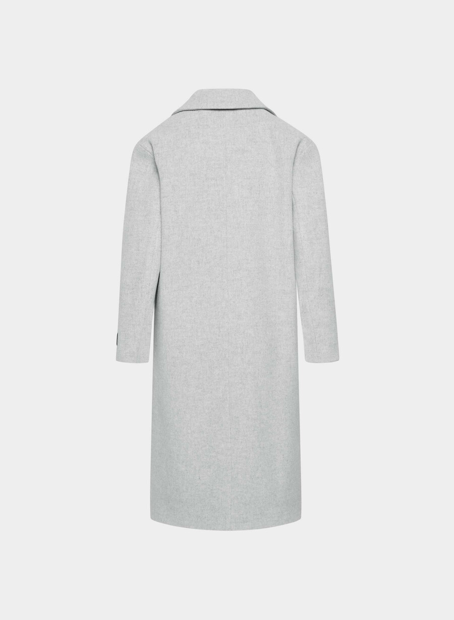 the only coat - morbido cashmere di lana e melange grigio chiaro