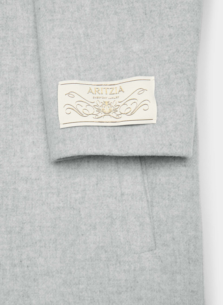 the only coat - morbido cashmere di lana e melange grigio chiaro