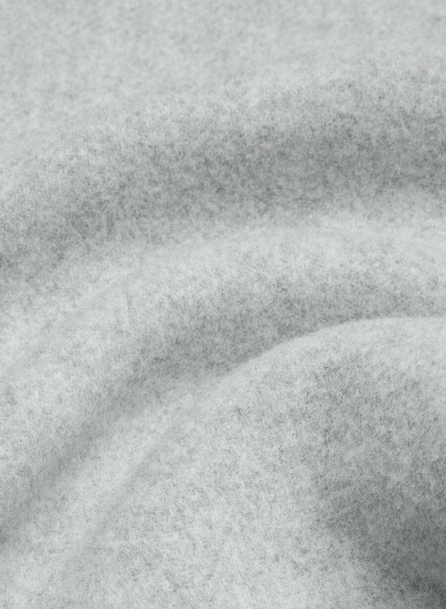 the only coat - morbido cashmere di lana e melange grigio chiaro
