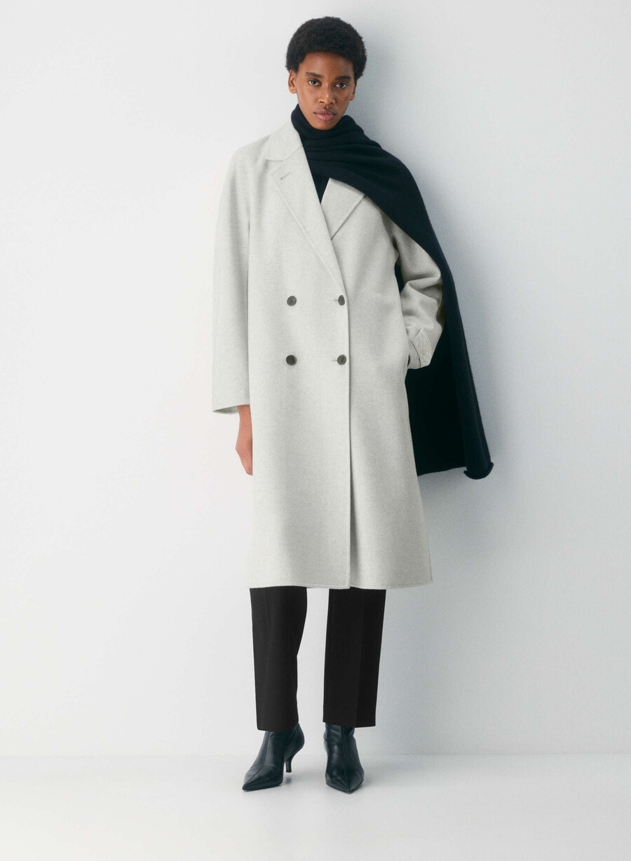 cappotto double-face the slouch - luxe rewool heather carrara grey