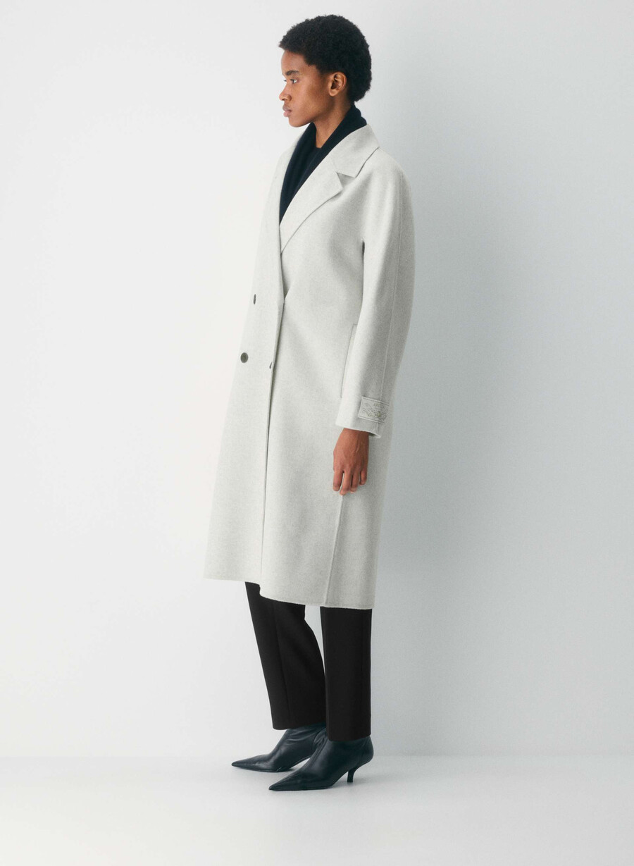 cappotto double-face the slouch - luxe rewool heather carrara grey