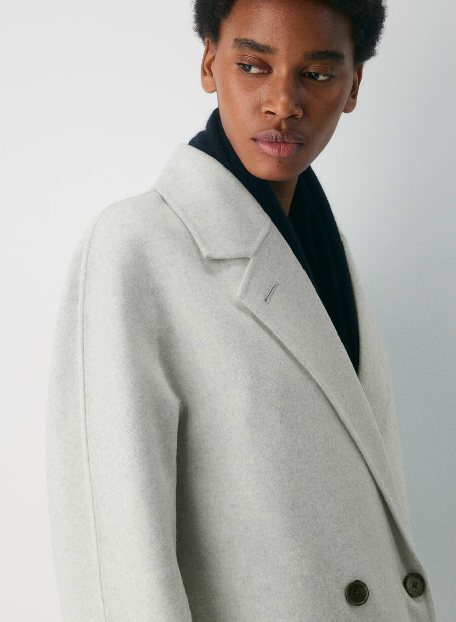 cappotto double-face the slouch - luxe rewool heather carrara grey