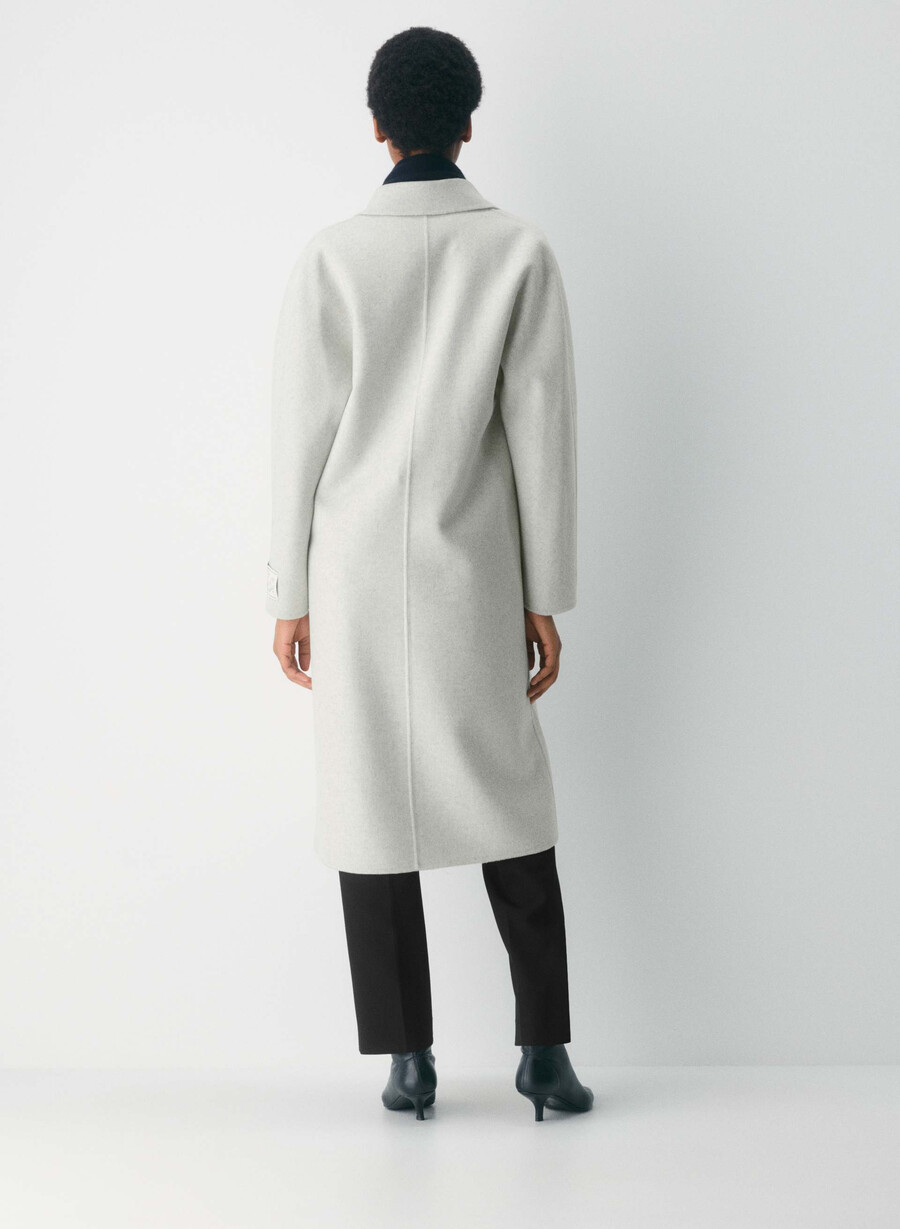 cappotto double-face the slouch - luxe rewool heather carrara grey