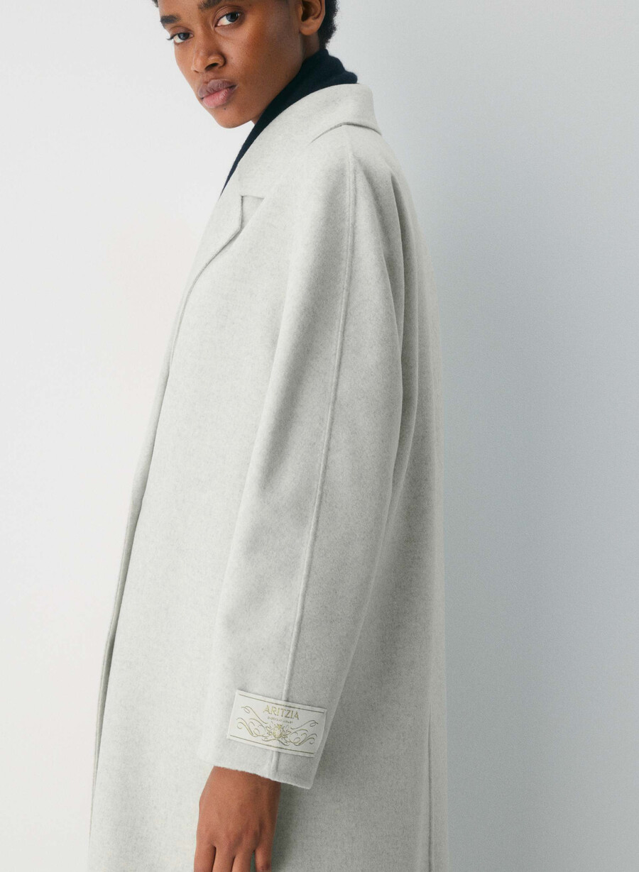 cappotto double-face the slouch - luxe rewool heather carrara grey