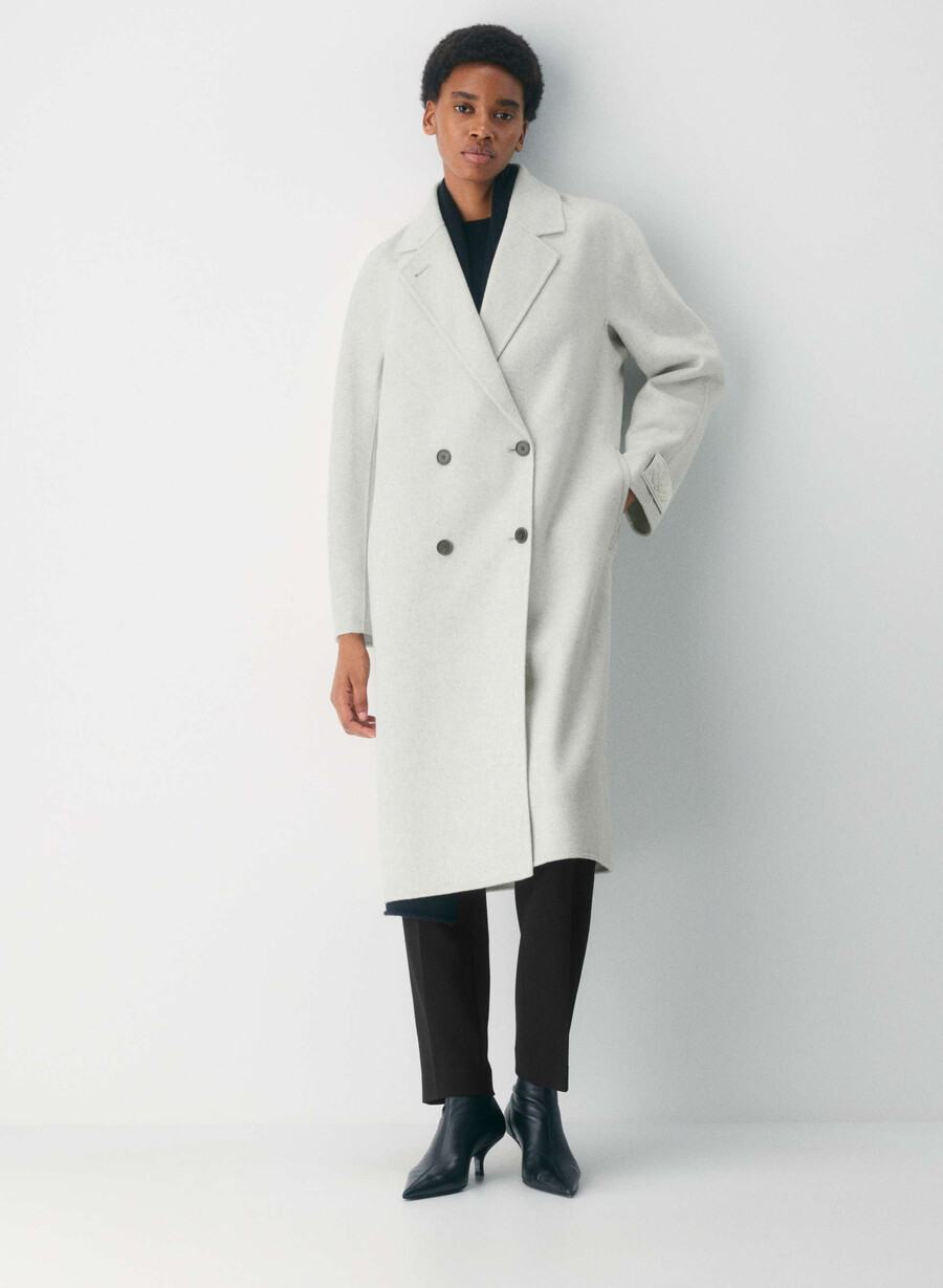cappotto double-face the slouch - luxe rewool heather carrara grey