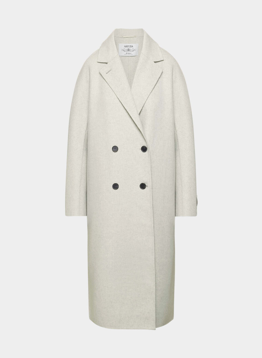 cappotto double-face the slouch - luxe rewool heather carrara grey