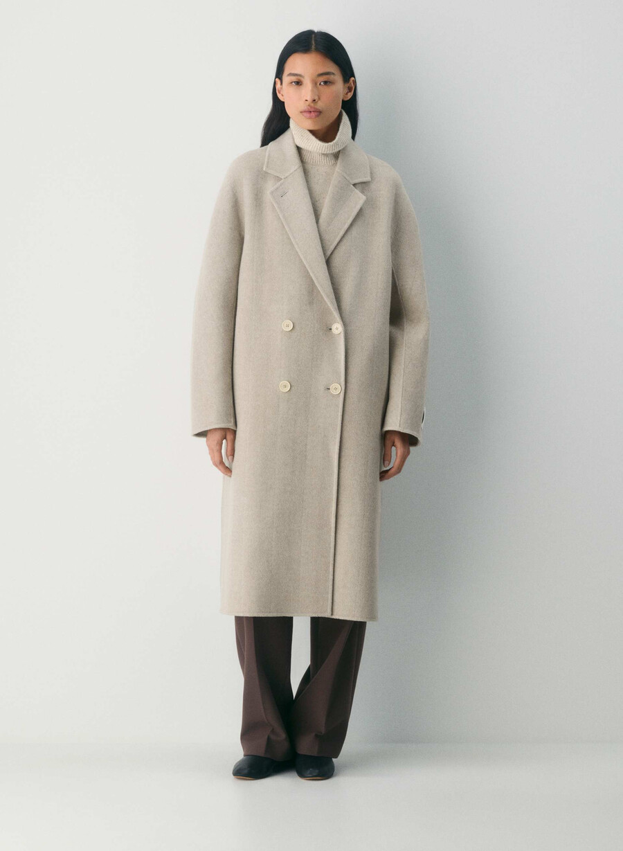 cappotto double-face the slouch - luxe rewool kent hrgbn tan kmp