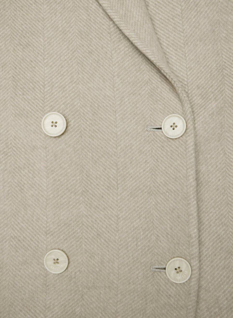 cappotto double-face the slouch - luxe rewool kent hrgbn tan kmp