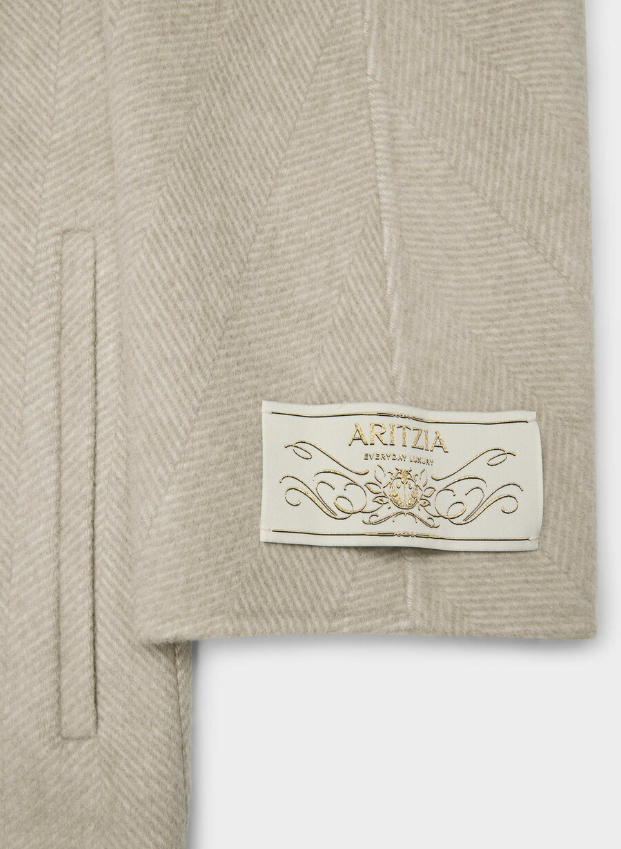cappotto double-face the slouch - luxe rewool kent hrgbn tan kmp