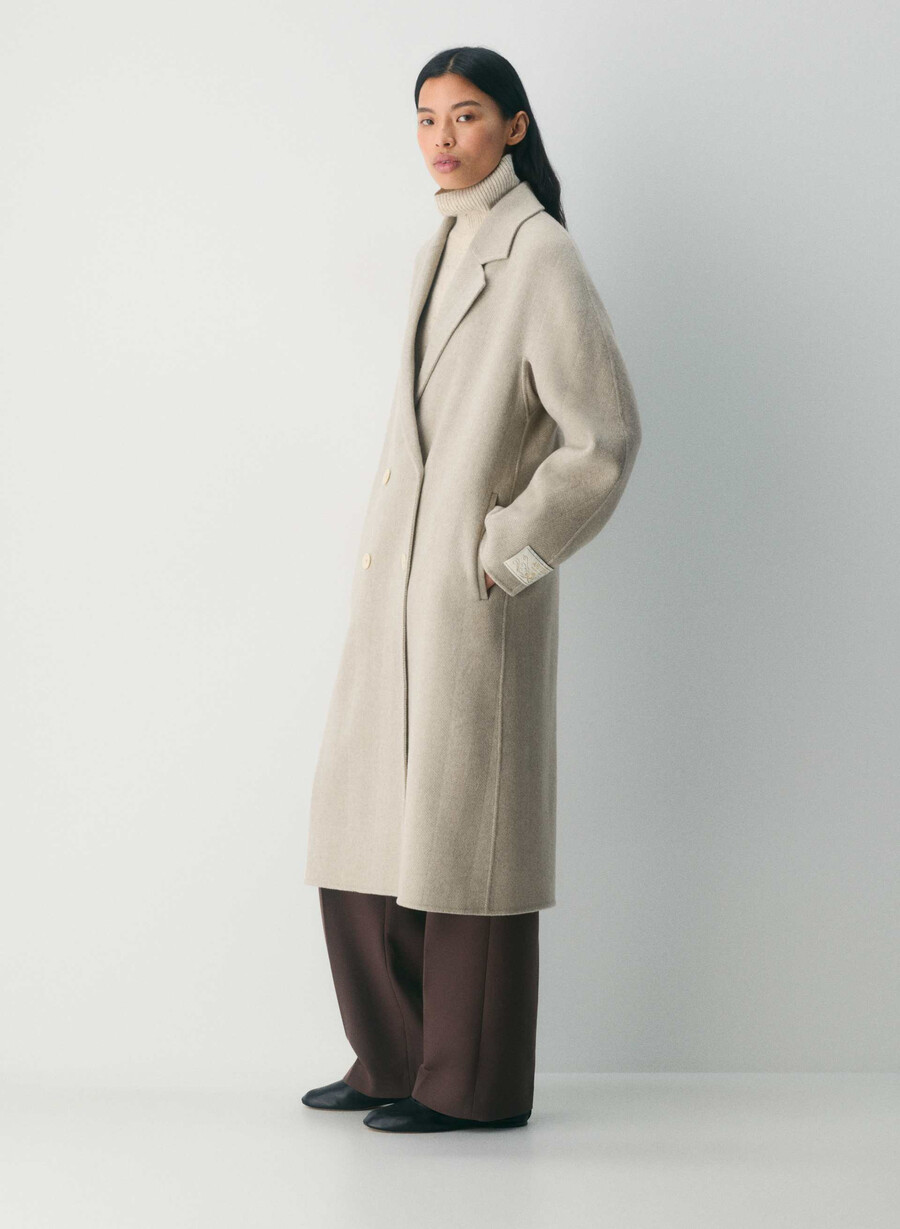 cappotto double-face the slouch - luxe rewool kent hrgbn tan kmp
