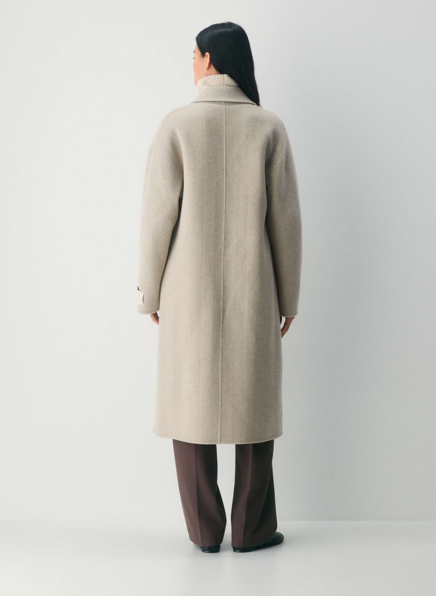 cappotto double-face the slouch - luxe rewool kent hrgbn tan kmp