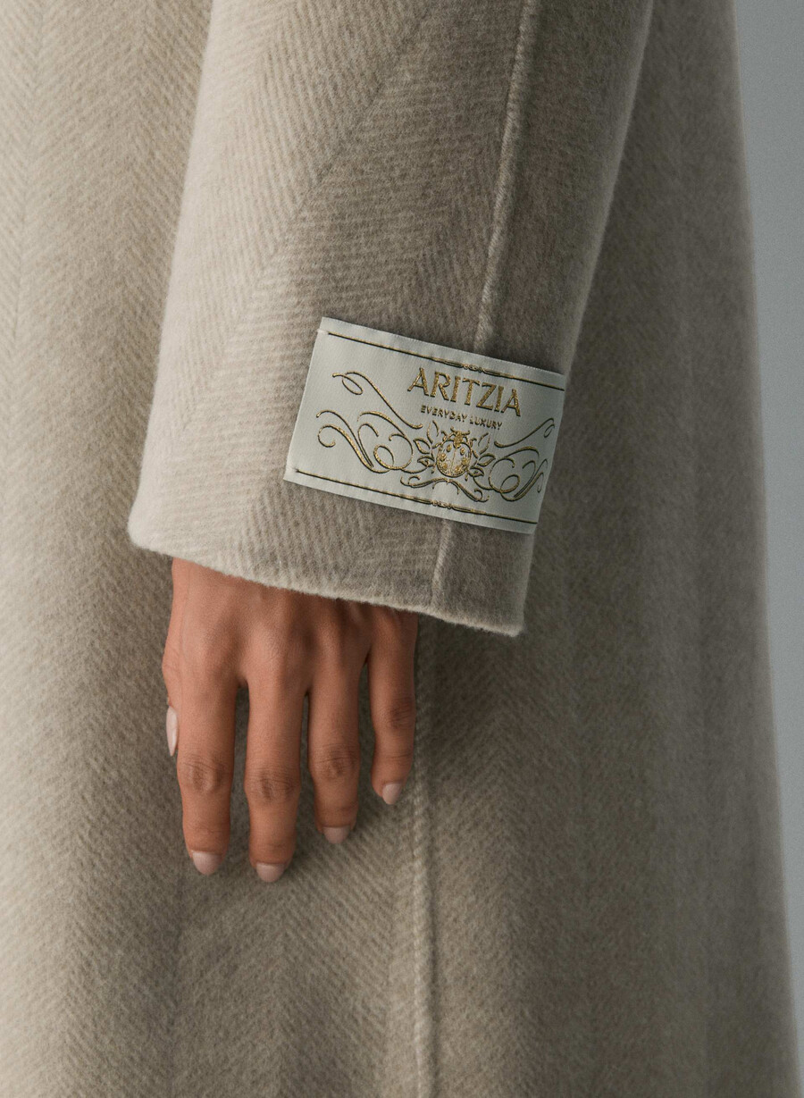 cappotto double-face the slouch - luxe rewool kent hrgbn tan kmp