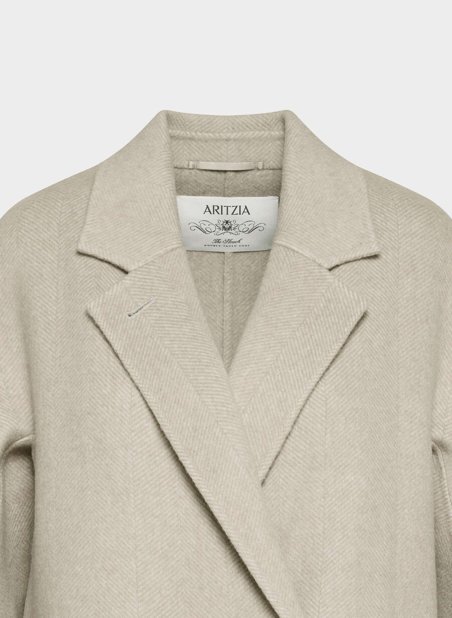 cappotto double-face the slouch - luxe rewool kent hrgbn tan kmp