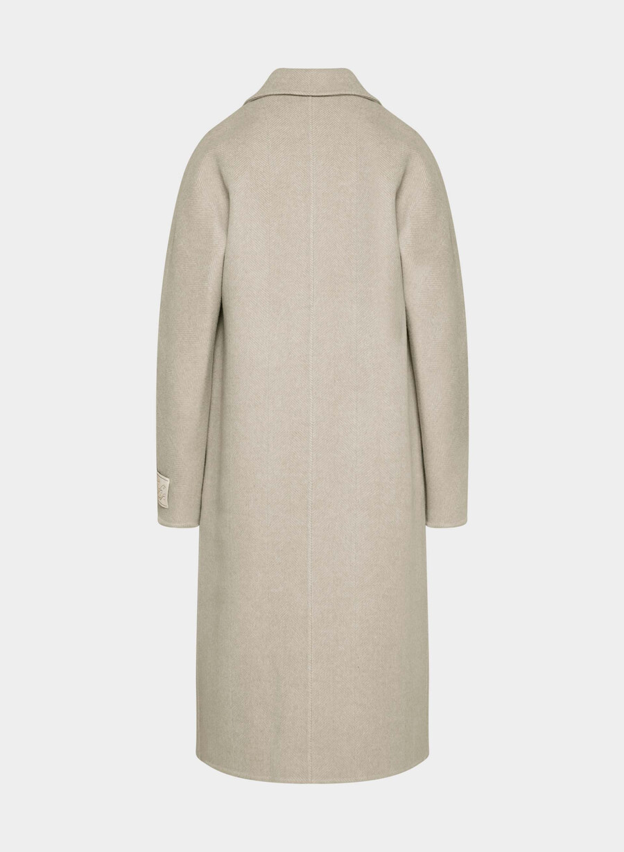 cappotto double-face the slouch - luxe rewool kent hrgbn tan kmp
