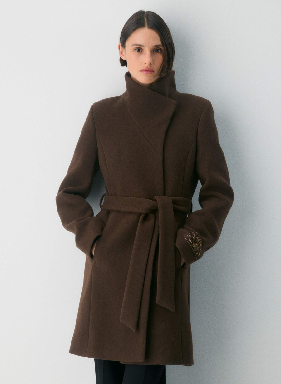 il cappotto connor - morbido cashmere in lana color marrone moka intenso