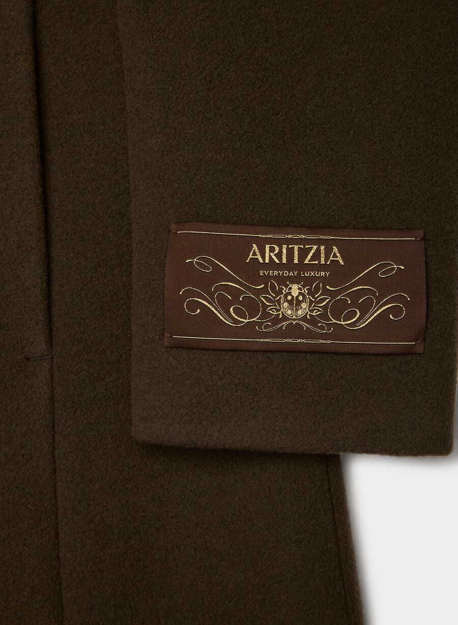 il cappotto connor - morbido cashmere in lana color marrone moka intenso