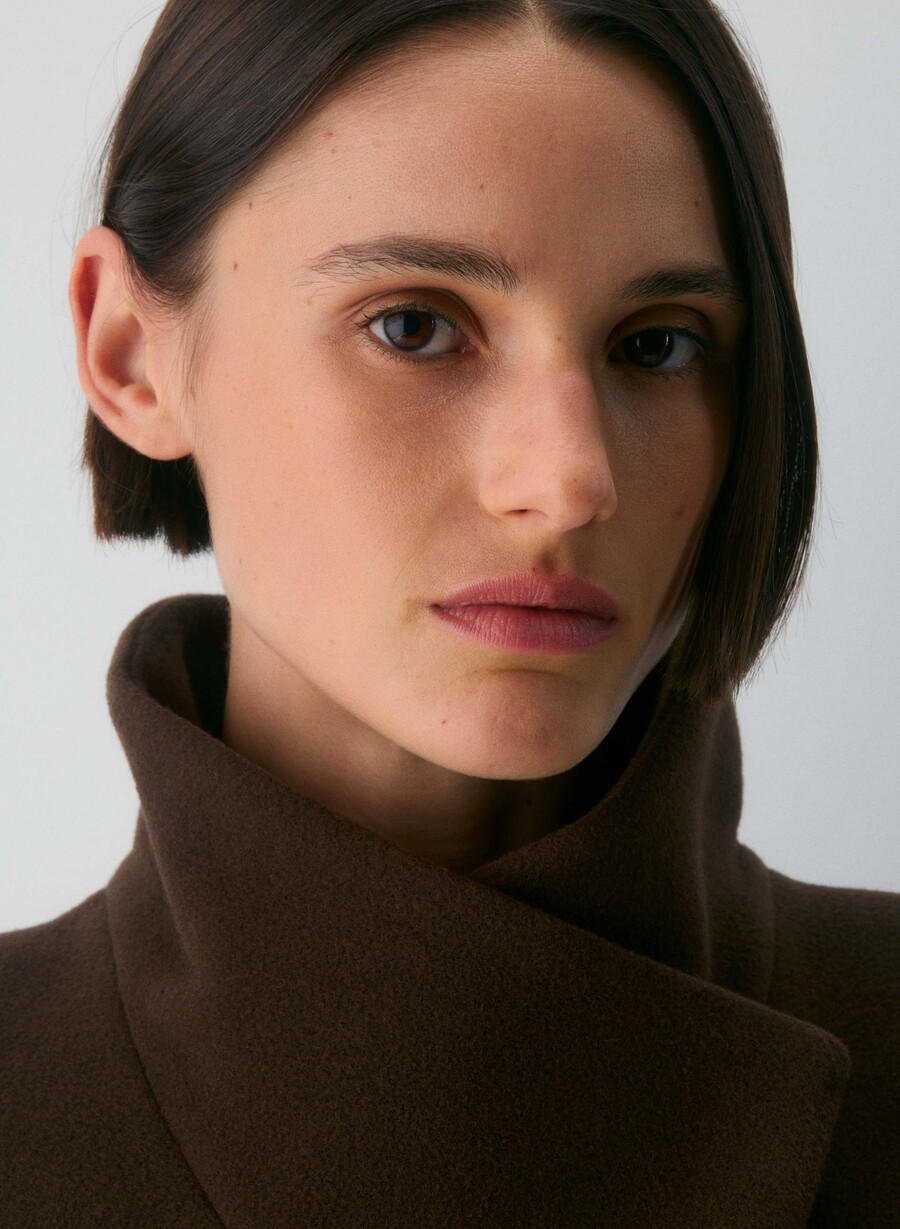 il cappotto connor - morbido cashmere in lana color marrone moka intenso